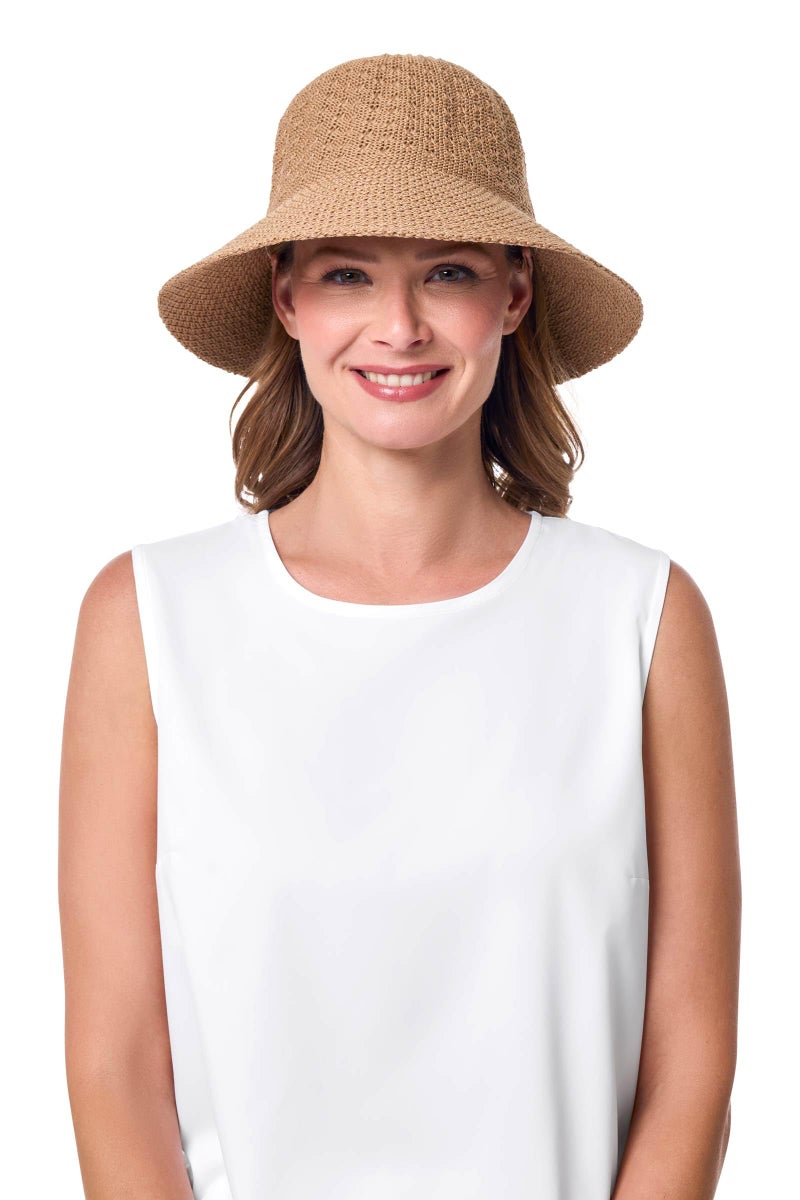 Coolibar Women's Cloche Hat - UPF 50+ Sun Protection - Marina in Tan - Image 1